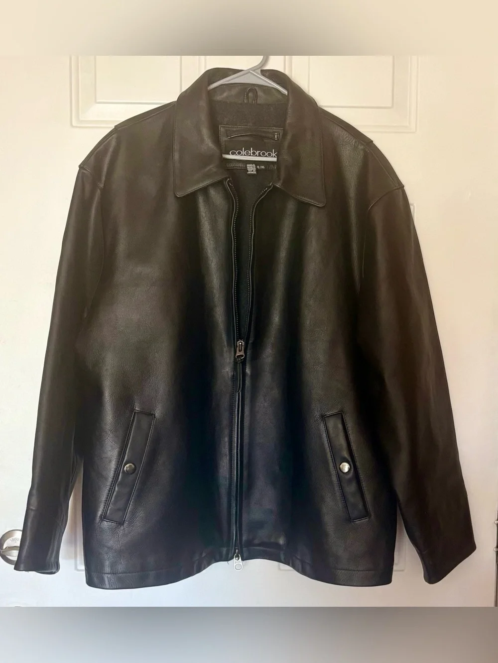 Cole Brook Black 100% Leather Men’s Coat Jacket size XL